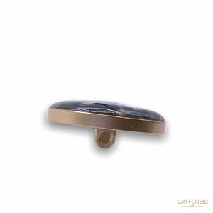Metal Button with Flower Effect B166 - Gafforelli Srl