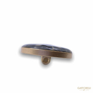 Metal Button With Flower Effect B166 - Gafforelli Srl ETHNIC
