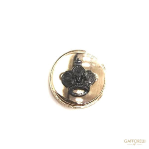 Metal Button With Relief Crown - Art. B109 metal buttons