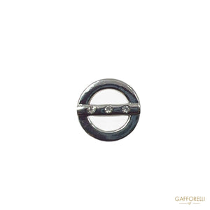 Metal Button With Rhinestones A565 - Gafforelli Srl