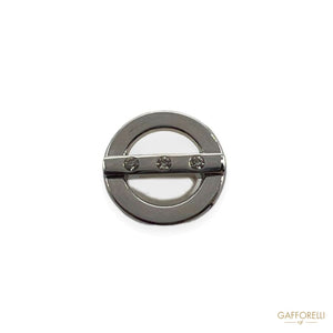 Metal Button With Rhinestones A565 - Gafforelli Srl
