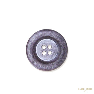 Metal Buttons With Grooved Surface And 4 Holes - Art. 8010