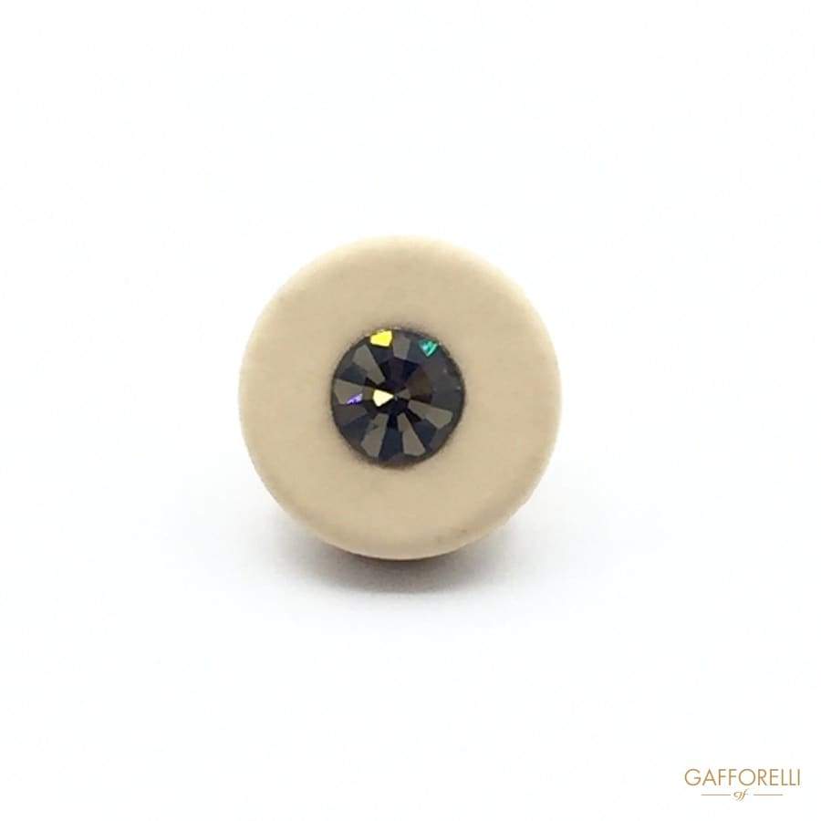 Metal Buttons with Rhinestone Sprayed Matt Effect - Art.