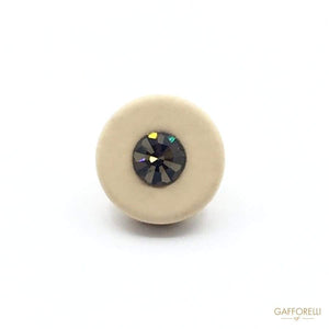 Metal Buttons with Rhinestone Sprayed Matt Effect - Art.