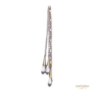Metal Chain Tassel With Pearls D267 - Gafforelli Srl tassels