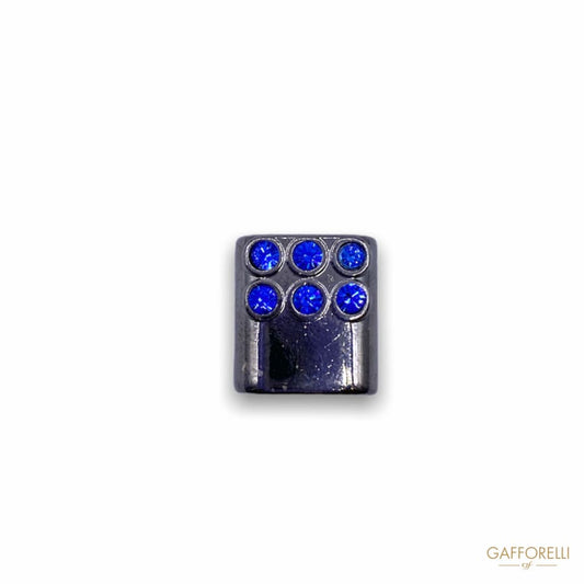 Metal Cord End Decorated with Rhinestones 5570 - Gafforelli