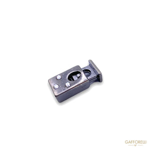 Metal Cord Stopper Decorated with Rhinestones 2428