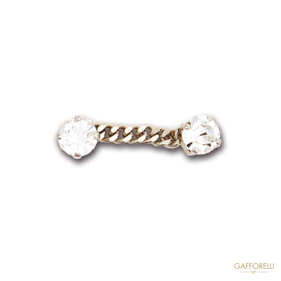 Metal Cufflink Decorated with Swarovski 3.5 Cm - Art. 3956