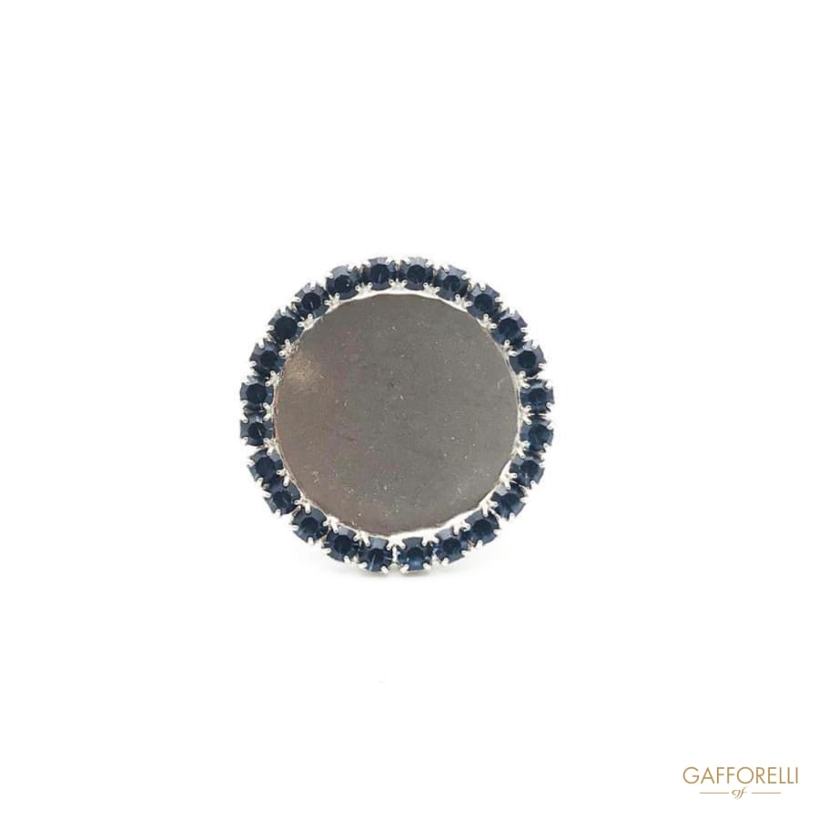 Metal Cufflink with Rhinestone Border - Art. A273 women