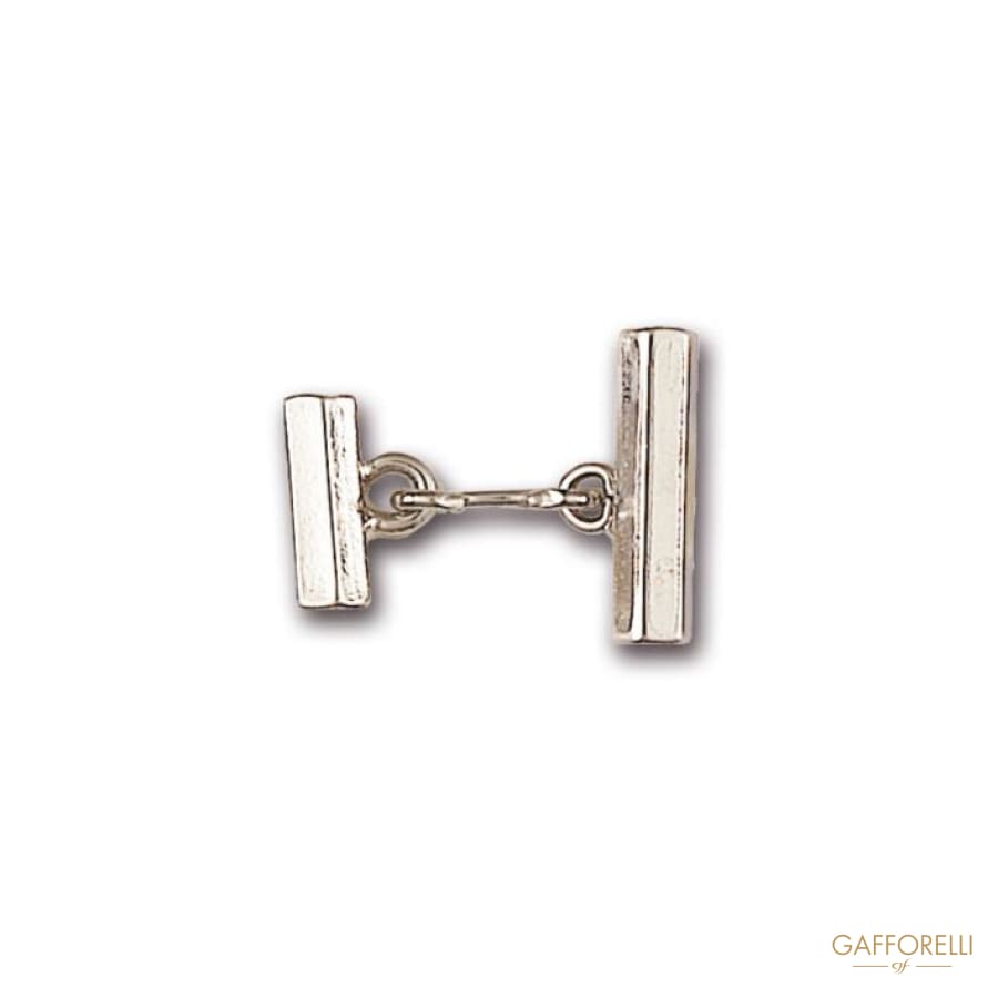 Metal Cufflink with Two Multifaces Rods 1.5 Cm - Art. 0921