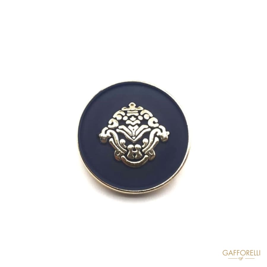 Metal Enamelled Button With Emblem - Art. B107 metal buttons