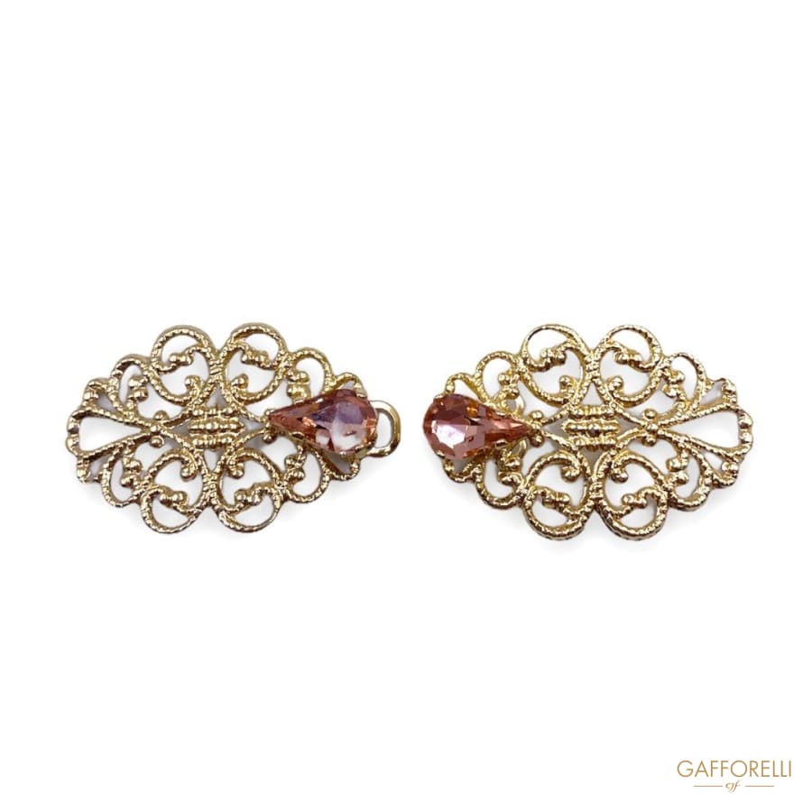 Metal Hook with Swarovski Strass A405 - Gafforelli Srl