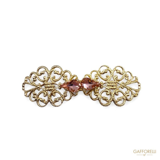 Metal Hook with Swarovski Strass A405 - Gafforelli Srl