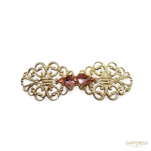 Metal Hook with Swarovski Strass A405 - Gafforelli Srl