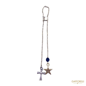 Metal Pendant With Star And Cross 2890 - Gafforelli Srl