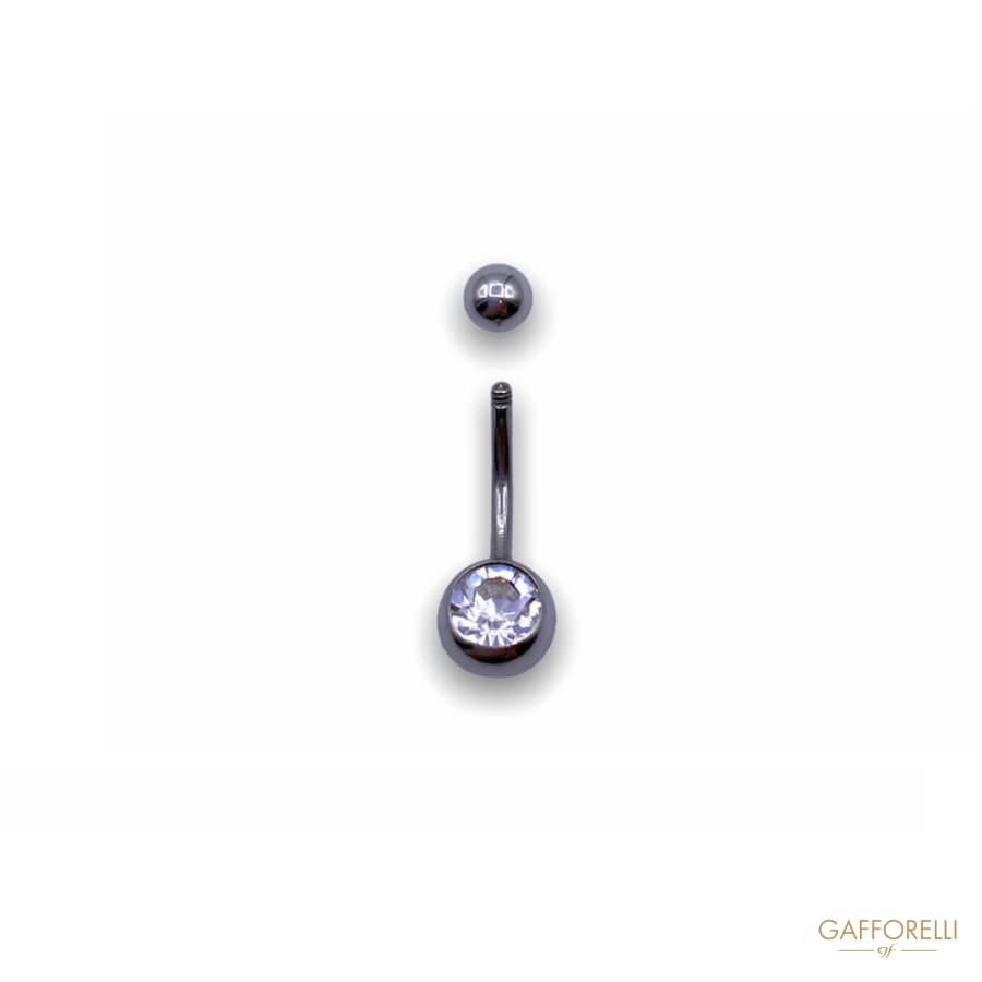 Metal Piercing with Rhinestone and Bead U248 - Gafforelli