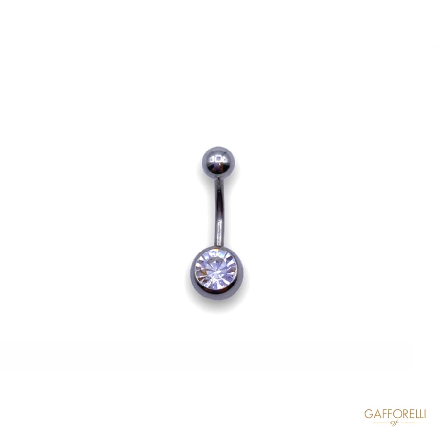 Metal Piercing with Rhinestone and Bead U248 - Gafforelli