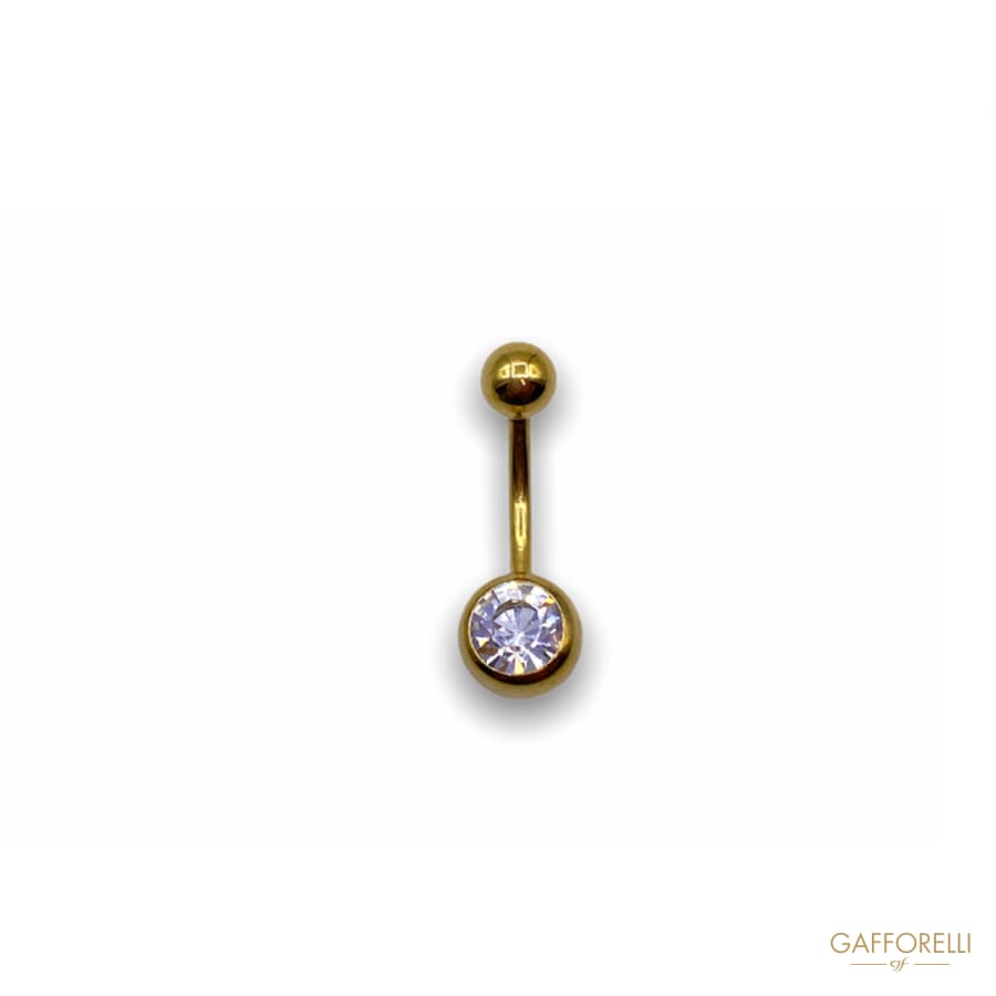 Metal Piercing with Rhinestone and Bead U248 - Gafforelli