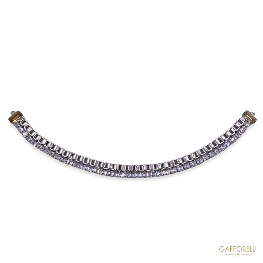 Metal And Rhinestones Neckline 9284 - Gafforelli Srl CRYSTAL