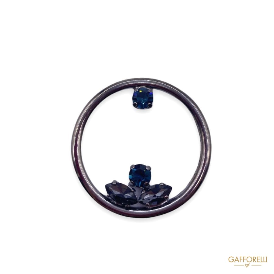 Metal Ring Decorated With Rhinestones A203 - Gafforelli Srl