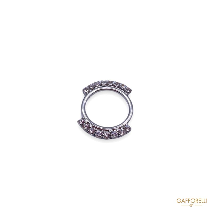 Metal Ring with Rhinestones 3998 - Gafforelli Srl rings