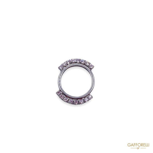 Metal Ring with Rhinestones 3998 - Gafforelli Srl rings