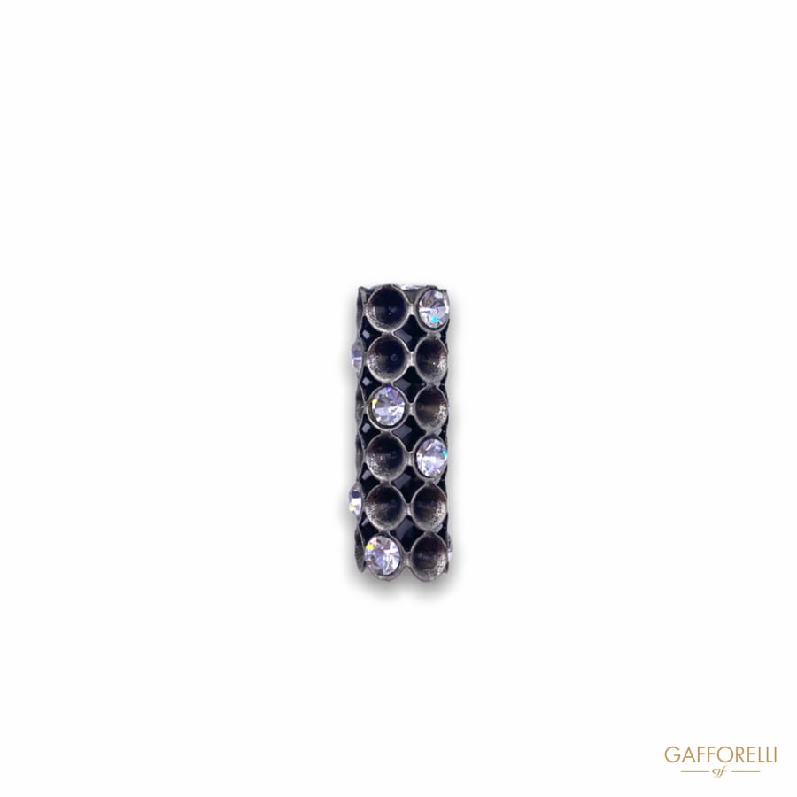 Metal Tubolar Pass Shape with Swarovski 5585 Fer