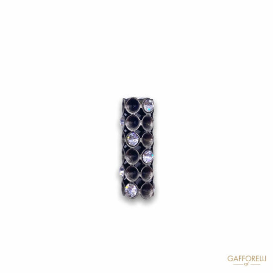 Metal Tubolar Pass Shape with Swarovski 5585 Fer