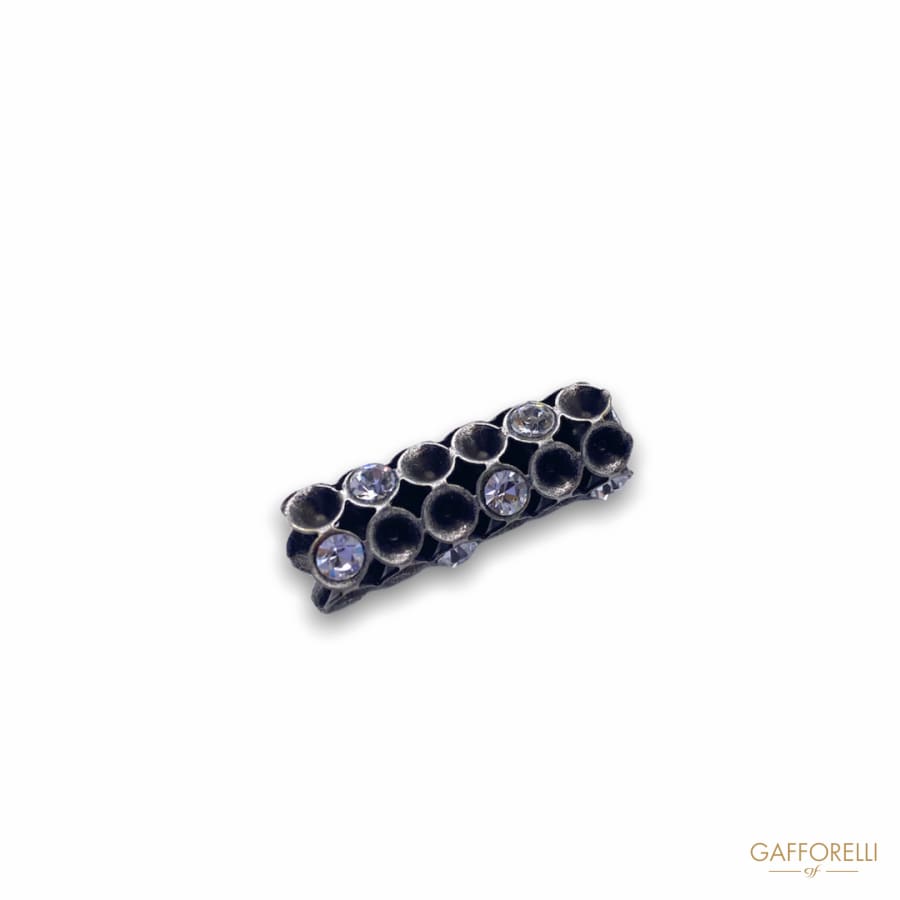 Metal Tubolar Pass Shape with Swarovski 5585 Fer
