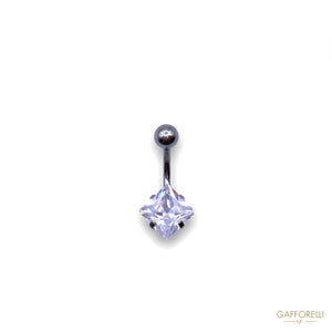 Micro Piercing with Sphere and Square Rhinestones U299-