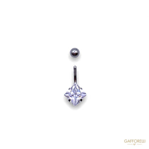 Micro Piercing with Sphere and Square Rhinestones U299-