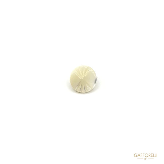Mother of Pearl Button with Central Lines - Art. 484