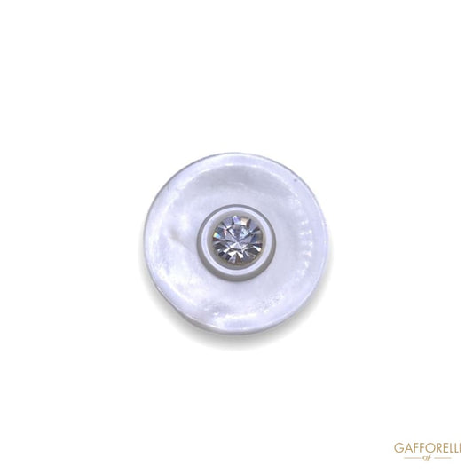 Mother of Pearl Button with Central Swarovski 896