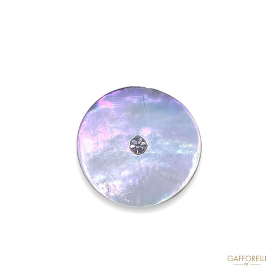 Mother of Pearl Button with Central Swarovski G112