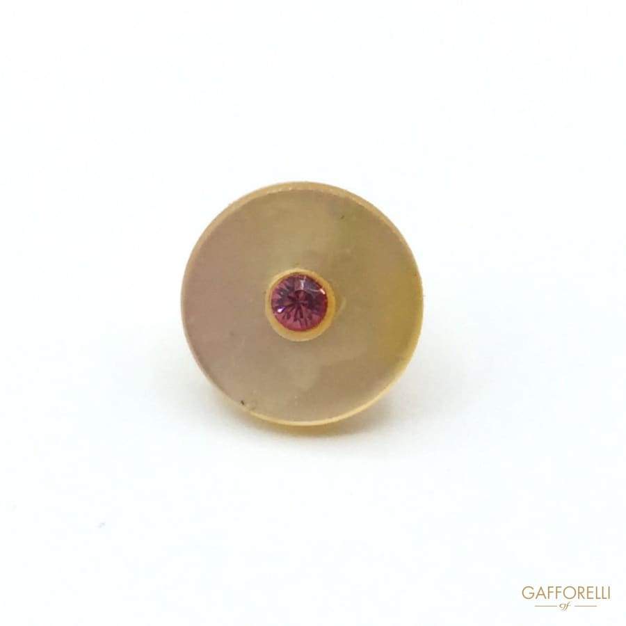 Mother of Pearl Buttons with Glass Stones in the Centre