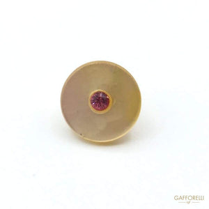 Mother of Pearl Buttons with Glass Stones in the Centre