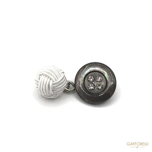 Mother of Pearl and Fabric Cufflink - Art. G103 women