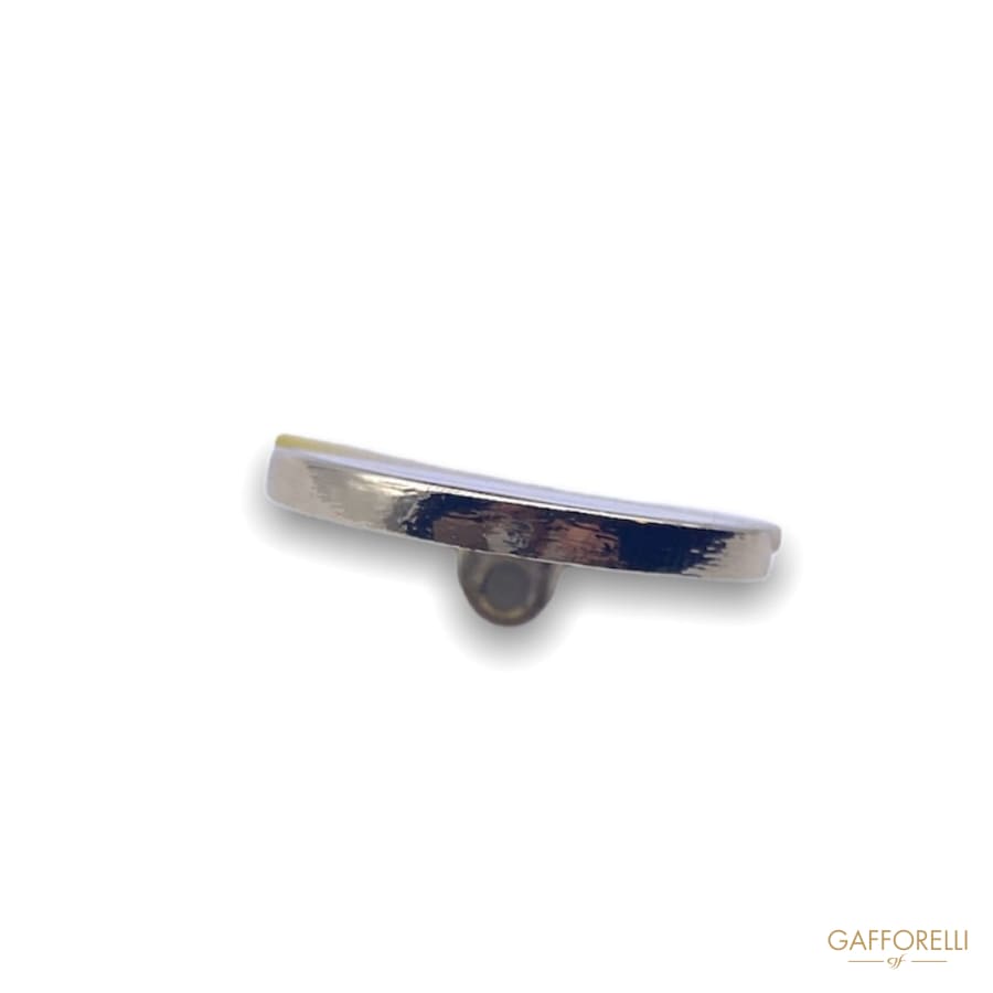 Mother of Pearl and Gold Metal Button 801 - Gafforelli Srl