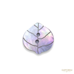 Natural Mother Of Pearl Leaf Shape Button 849 - Gafforelli