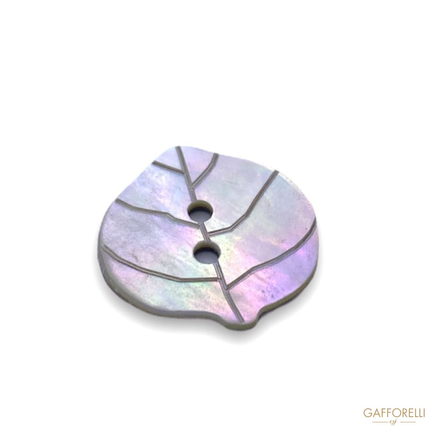 Natural Mother Of Pearl Leaf Shape Button 849 - Gafforelli