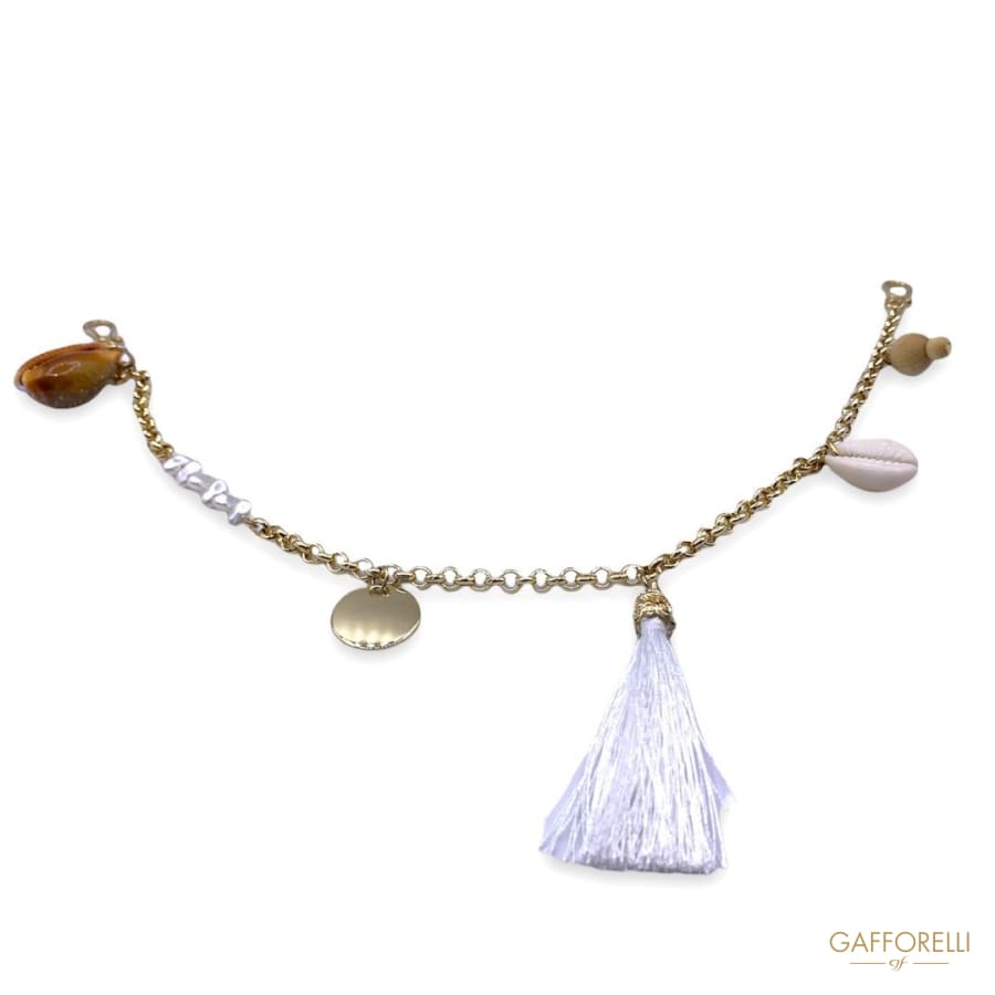 Natural Mother Of Pearl Neckline With Shells And Pearls G110