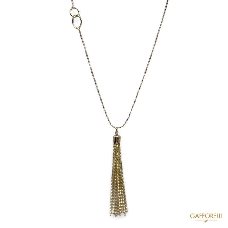 Necklace With Gold-colored Pendant Tassel (100pz) C289 -