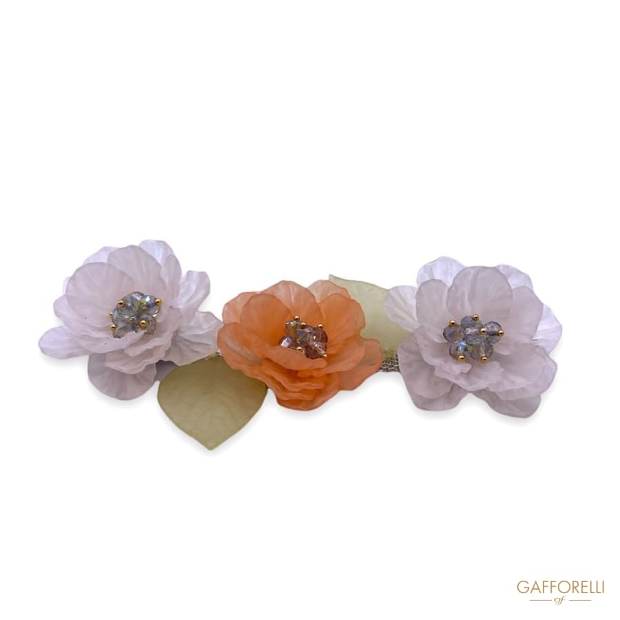 Neckline With Flowers And Beads D118 - Gafforelli Srl