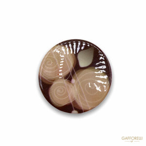Nylon Button With Floral Print D305 b - Gafforelli Srl