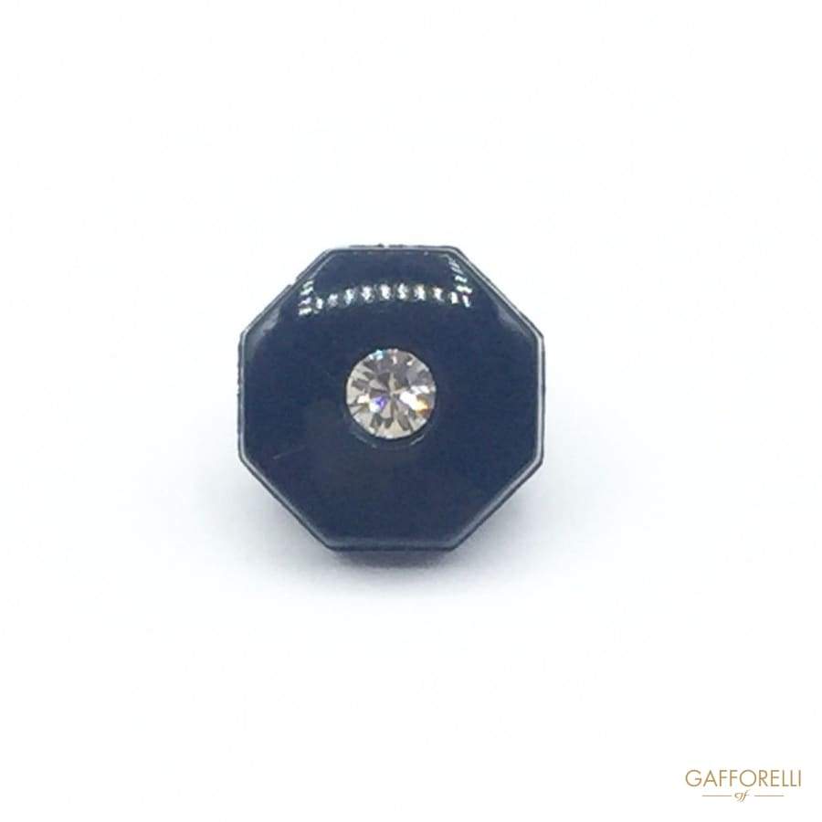 Nylon Octagonal Buttons with Rhinestone - Art. 6807