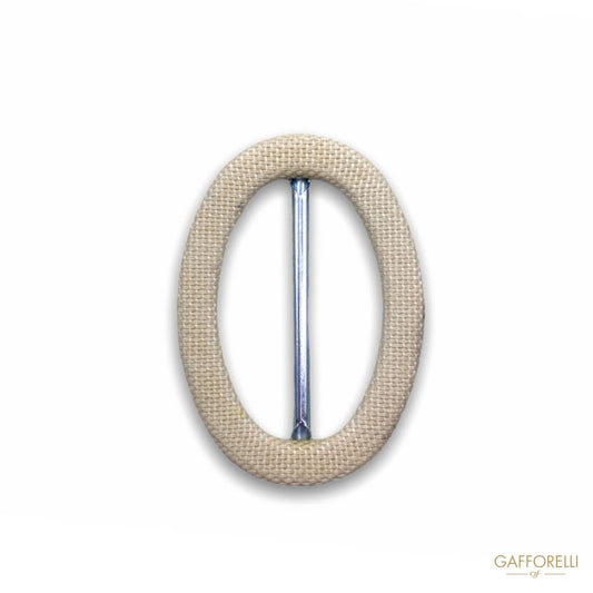 Oval Brooch Covered in Fabric H300- Gafforelli Srl CLASSIC