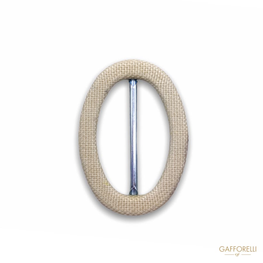 Oval Brooch Covered In Fabric H300- Gafforelli Srl CLASSIC •