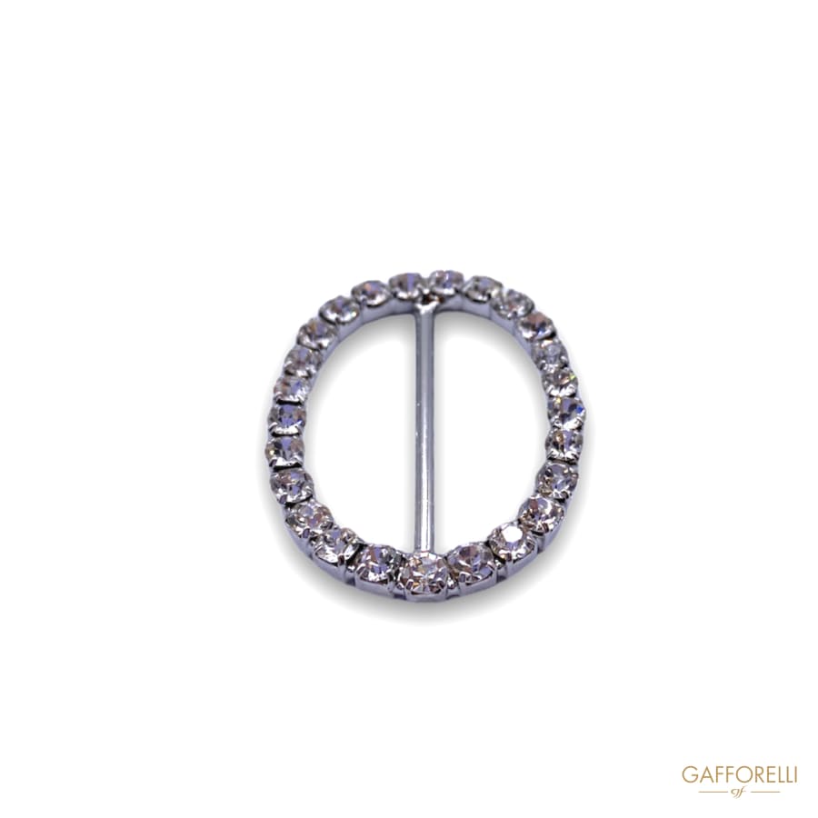 Oval Buckle with Rhinestones Chain and Pass 3202