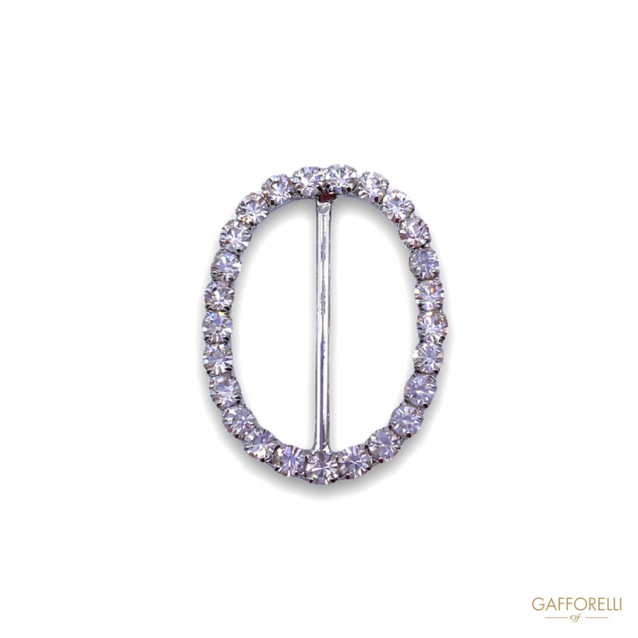 Oval Buckle with Rhinestones Chain and Pass 3202