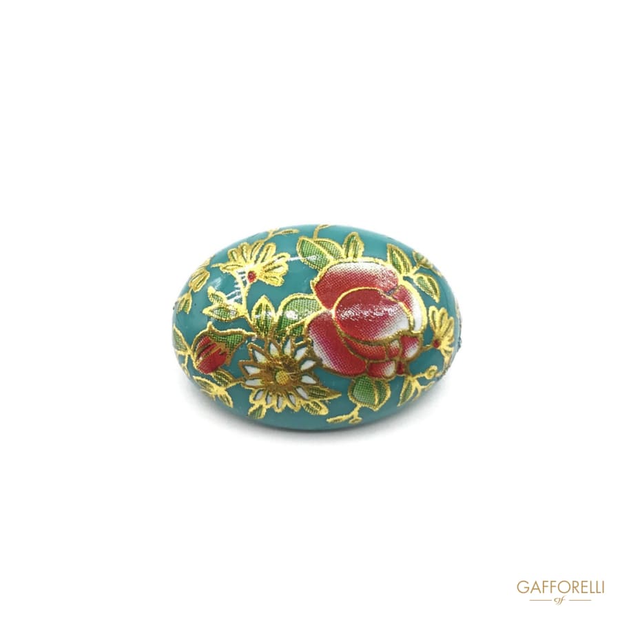 Oval Oriental Button - Art. D200 polyester buttons